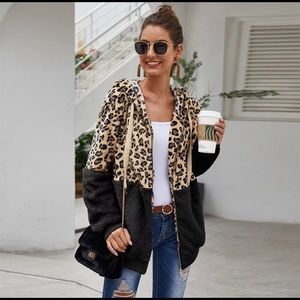 Leopard and black brand new jacket